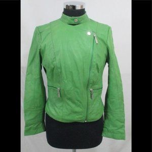 Bernardo Green Leather Jacket